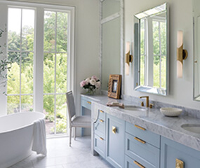 blue bathroom